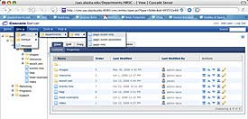 Departmental Calendar menu