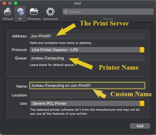 Print Protocol list