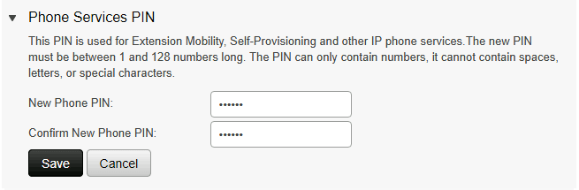 Phone Services PIN